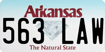 AR license plate 563LAW