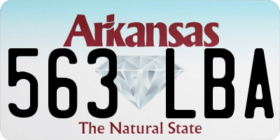 AR license plate 563LBA