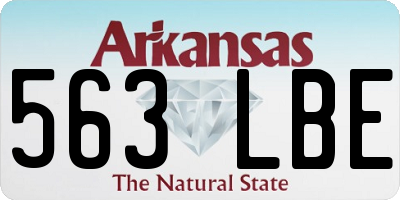 AR license plate 563LBE