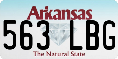 AR license plate 563LBG