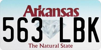 AR license plate 563LBK