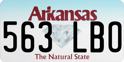 AR license plate 563LBO