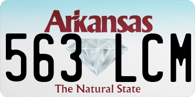 AR license plate 563LCM