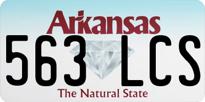 AR license plate 563LCS