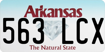 AR license plate 563LCX