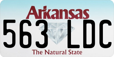 AR license plate 563LDC