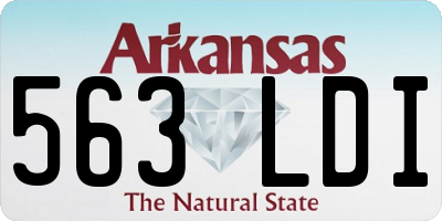 AR license plate 563LDI