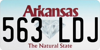 AR license plate 563LDJ
