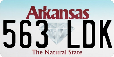 AR license plate 563LDK