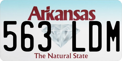 AR license plate 563LDM