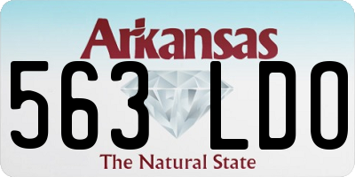 AR license plate 563LDO