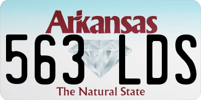 AR license plate 563LDS