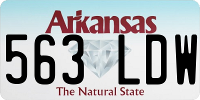 AR license plate 563LDW