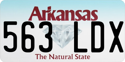 AR license plate 563LDX
