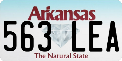 AR license plate 563LEA
