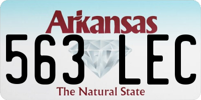 AR license plate 563LEC