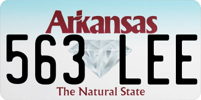 AR license plate 563LEE