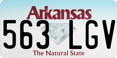 AR license plate 563LGV