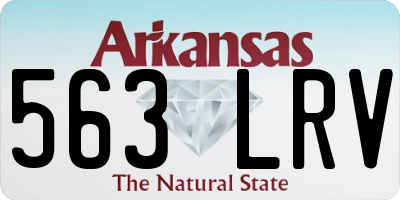 AR license plate 563LRV