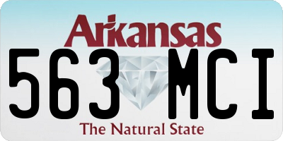 AR license plate 563MCI
