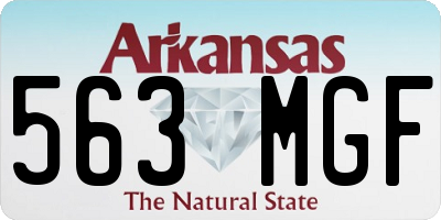 AR license plate 563MGF