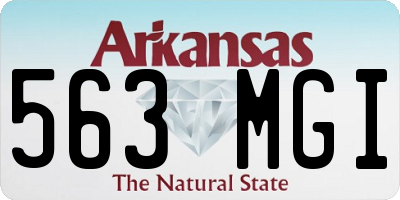 AR license plate 563MGI