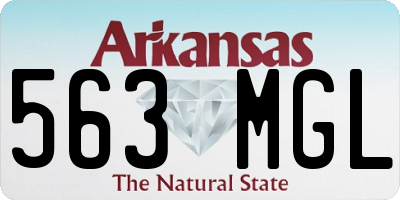 AR license plate 563MGL
