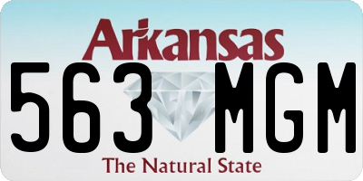 AR license plate 563MGM