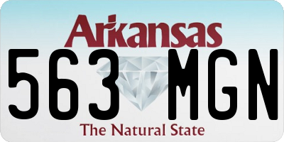 AR license plate 563MGN