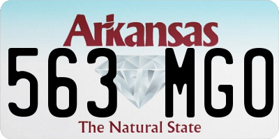 AR license plate 563MGO
