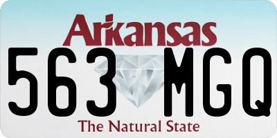 AR license plate 563MGQ