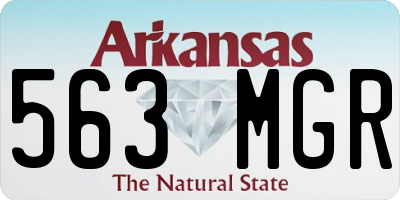 AR license plate 563MGR
