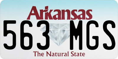 AR license plate 563MGS