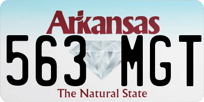 AR license plate 563MGT