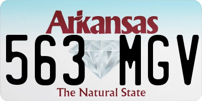AR license plate 563MGV