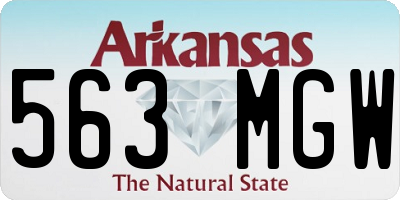 AR license plate 563MGW
