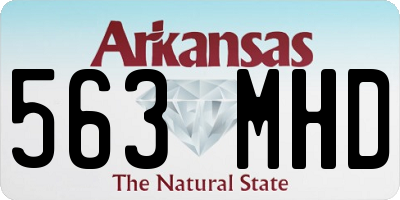 AR license plate 563MHD