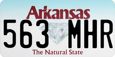 AR license plate 563MHR