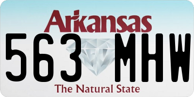 AR license plate 563MHW
