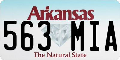 AR license plate 563MIA