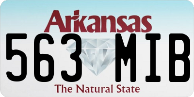 AR license plate 563MIB