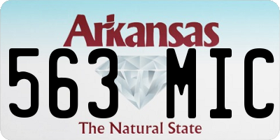 AR license plate 563MIC