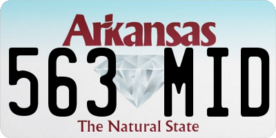 AR license plate 563MID