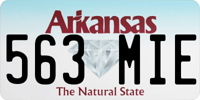 AR license plate 563MIE