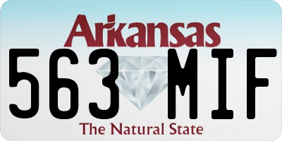 AR license plate 563MIF