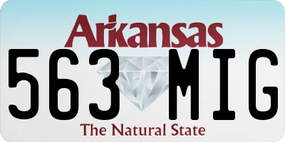 AR license plate 563MIG