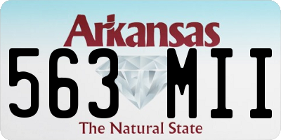 AR license plate 563MII