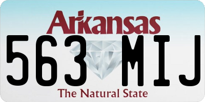 AR license plate 563MIJ