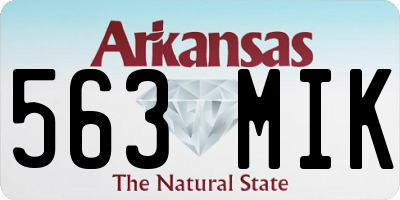 AR license plate 563MIK
