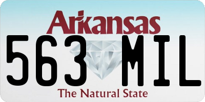 AR license plate 563MIL